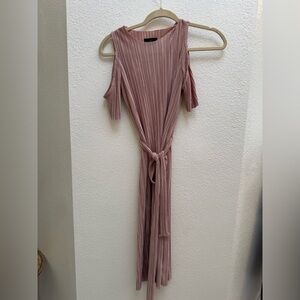 Topshop Pleated Pink Dress
